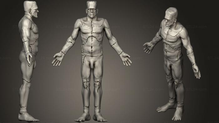 Figurines heroes, monsters and demons (Frankenstein 2, STKM_0813) 3D models for cnc